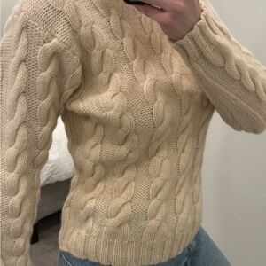 Cable Knit Cream Sweater